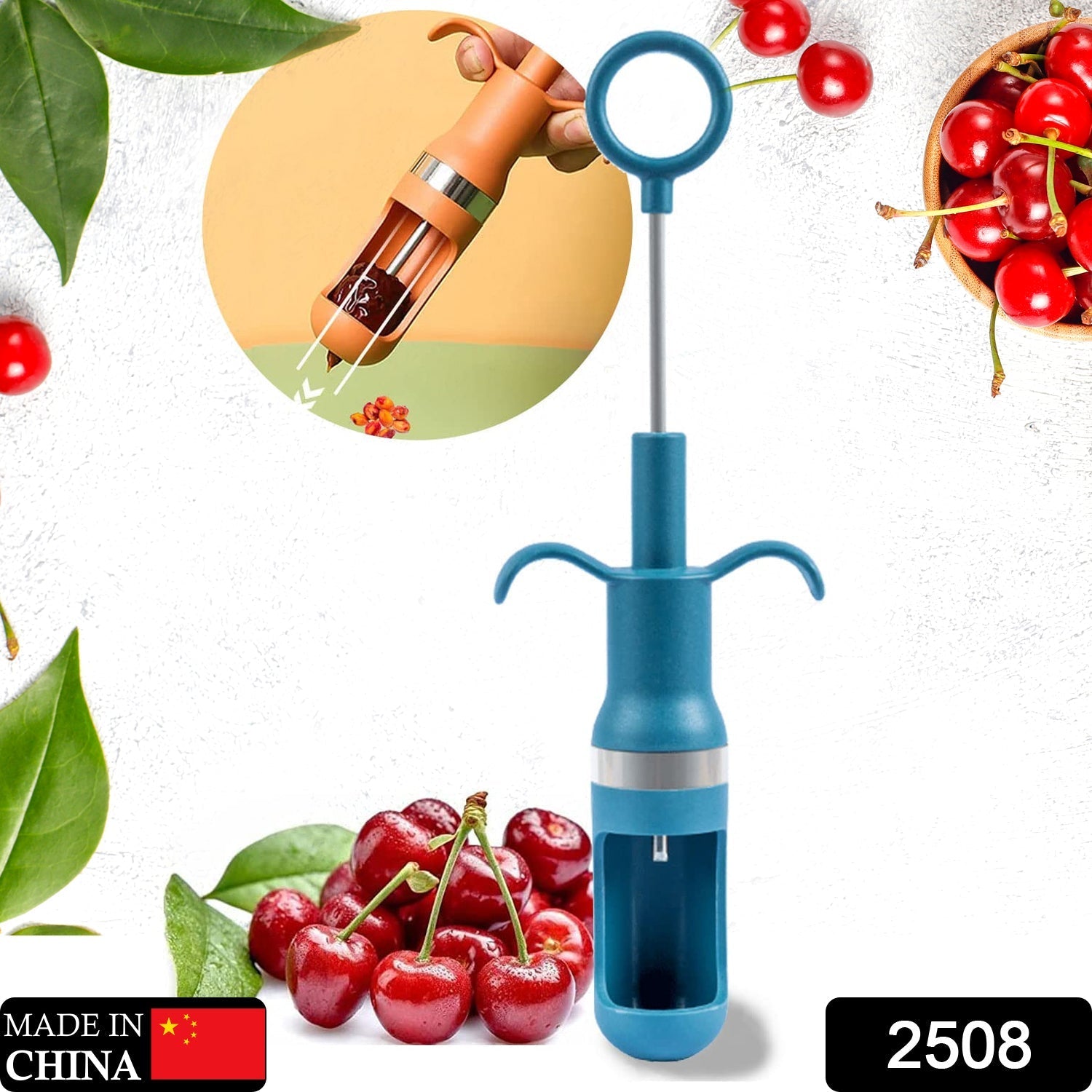 2508 Cherry Pitter Tool, One Hand Operation Cherry Corer Pitter Remover Tool Best, Cherry Pit Kitchen Tools for Cherries Jam Quick Removal Fruit Stones (1pc). DeoDap