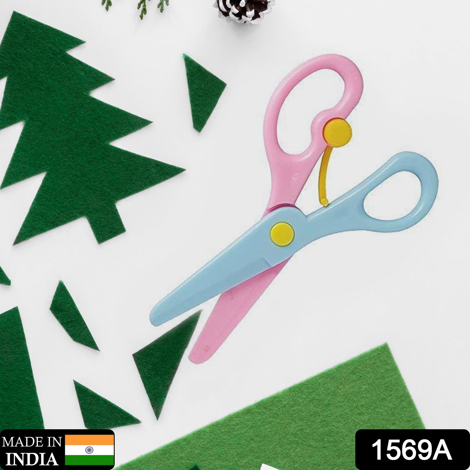 1569A Plastic Safety Scissor, Pre-School Training Scissors. DeoDap