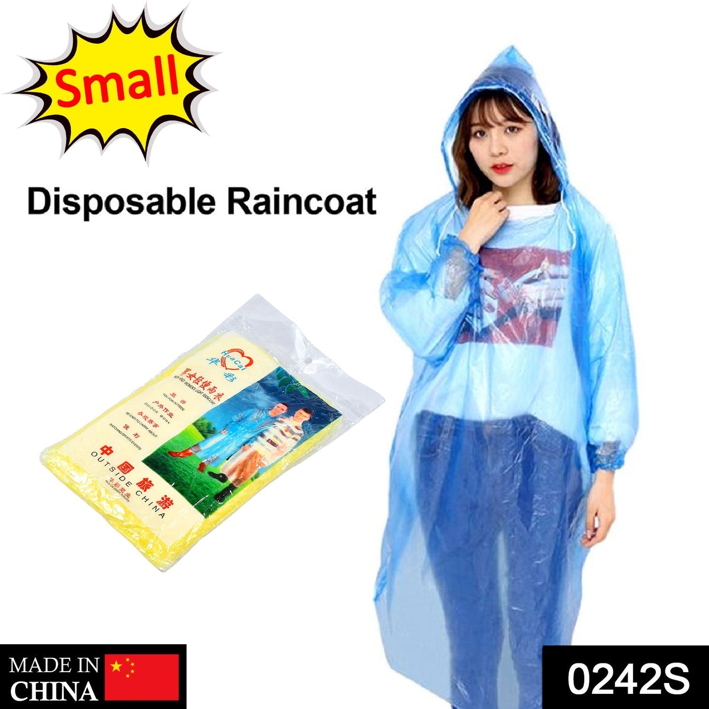 0242S Disposable Easy to Carry Raincoat DeoDap