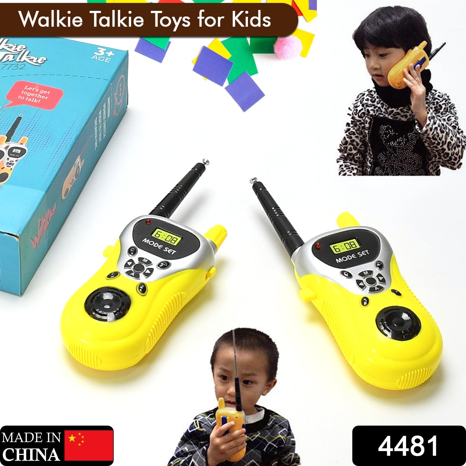 4481 Walkie Talkie Toys for Kids 2 Way Radio Toy for 3-12 Year Old Boys Girls, Up to 80 Meter Outdoor Range DeoDap