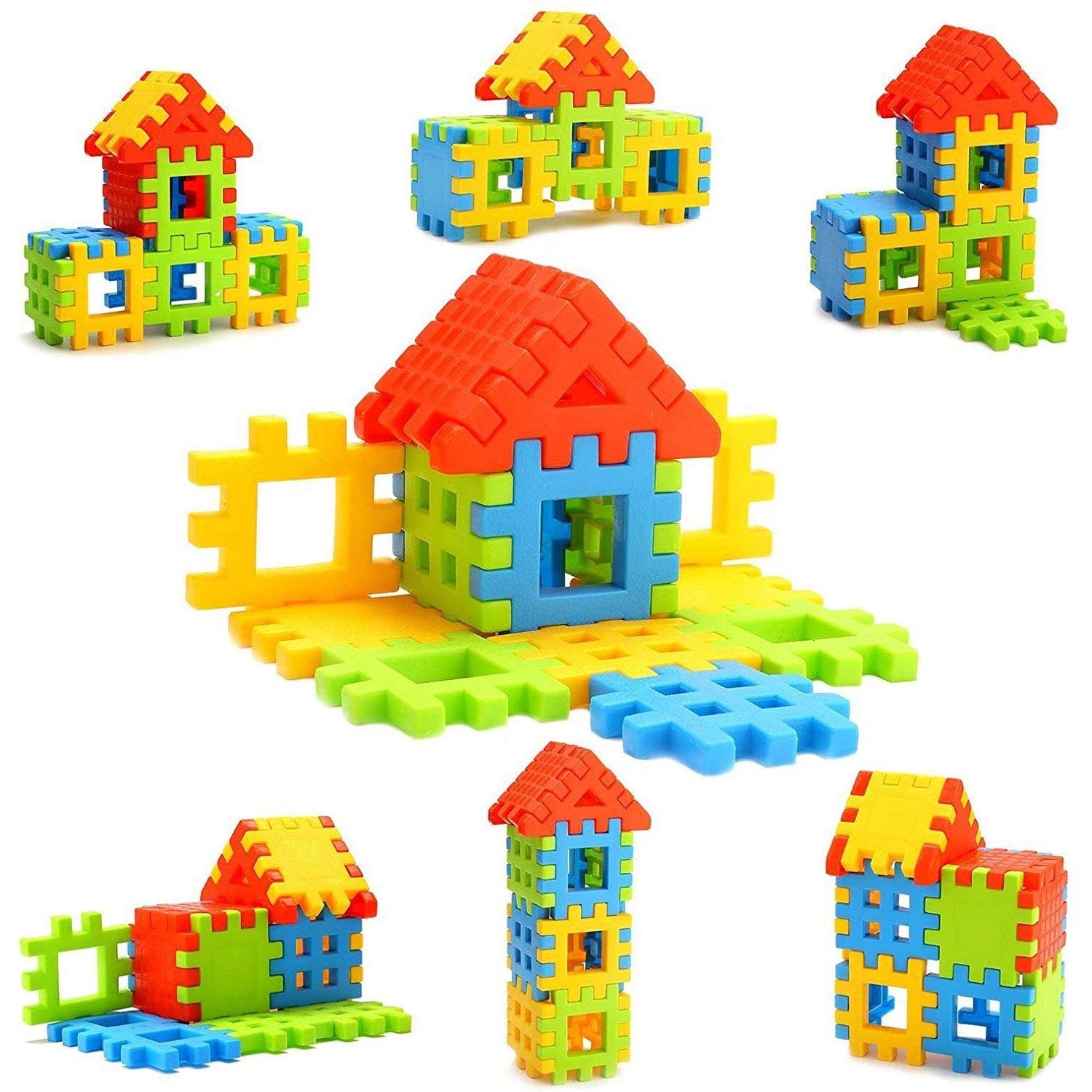 3910 72 Pc House Blocks Toy used in all kinds of household and official places specially for kids and children for their playing and enjoying purposes. DeoDap