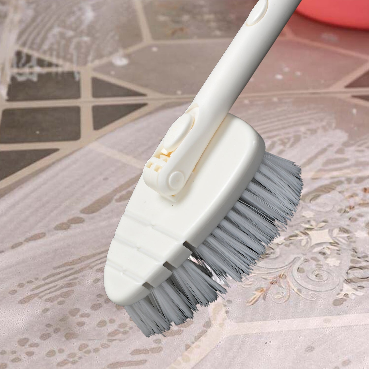 6696 Housekeeping Multi-Functional Hard Bathroom Floor Triangle Tile & Floor Cleaning  Brush Long DeoDap