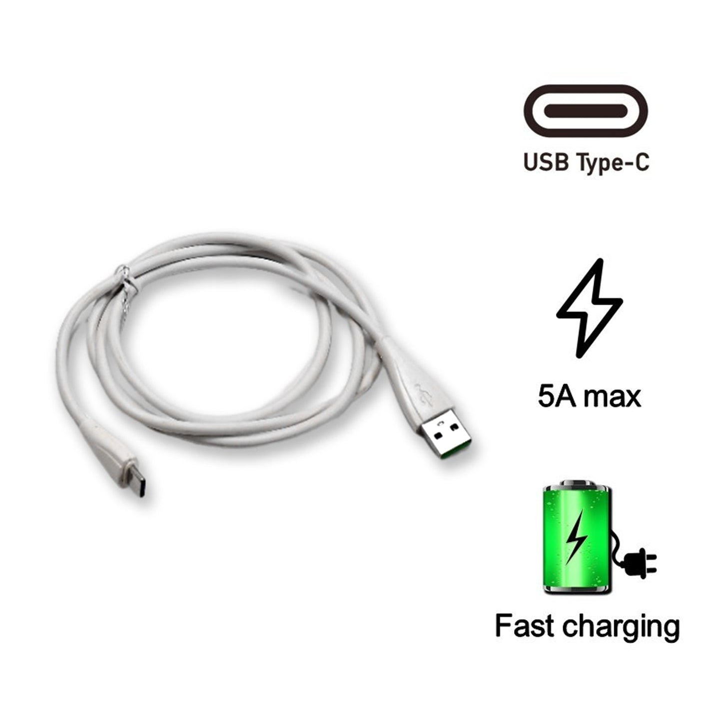 6481 Type C data cable with 2.4Amp Rapid Charging  (1000mm) DeoDap