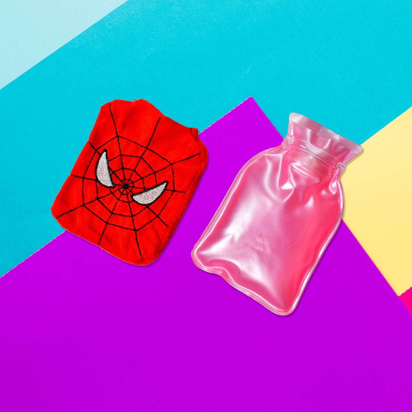 6508 Spiderman small Hot Water Bag with Cover for Pain Relief, Neck, Shoulder Pain and Hand, Feet Warmer, Menstrual Cramps. DeoDap