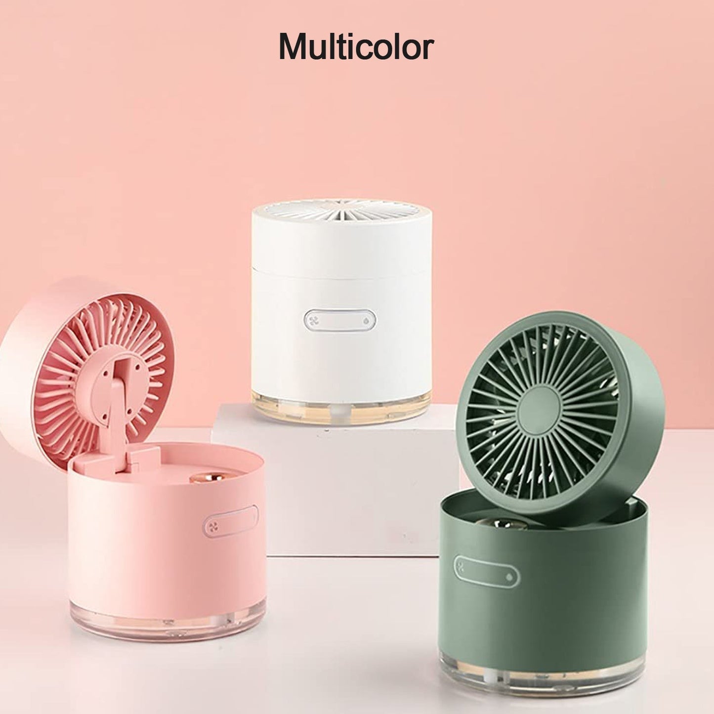 7615 Mini Desktop Cooling Fan, Automatic Shaking Head Rotating Spray humidifier Fan Water Cooling Small Fan Desktop Mini air Conditioning Fan with Small Water Tank DeoDap