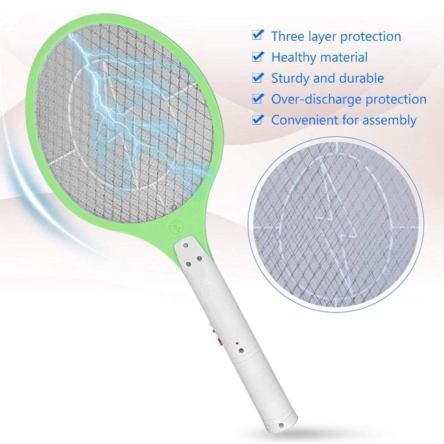 1732 Mosquito Killer Racket Rechargeable Handheld Electric Fly Swatter Mosquito Killer Racket Bat, Electric Insect Killer (Quality Assured) DeoDap