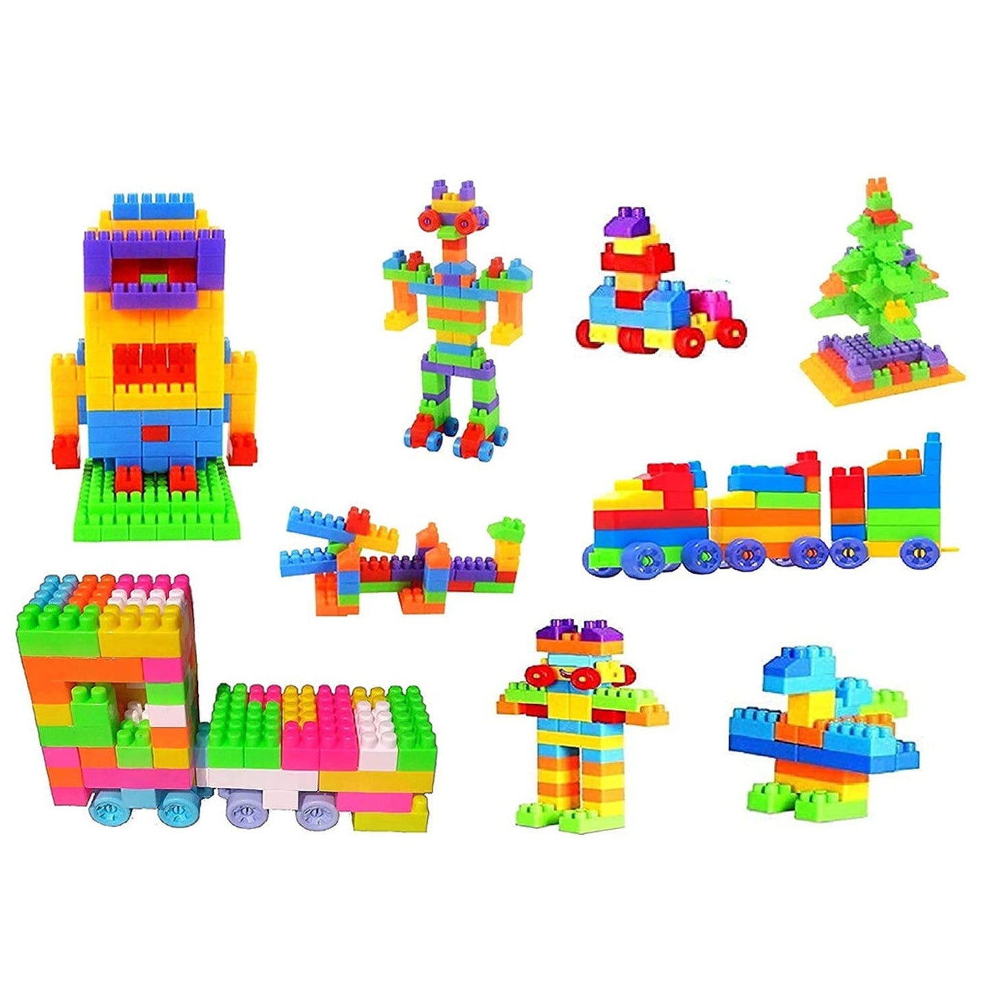 3914 100 Pc Train Blocks Toy used in all kinds of household and official places specially for kids and children for their playing and enjoying purposes. DeoDap