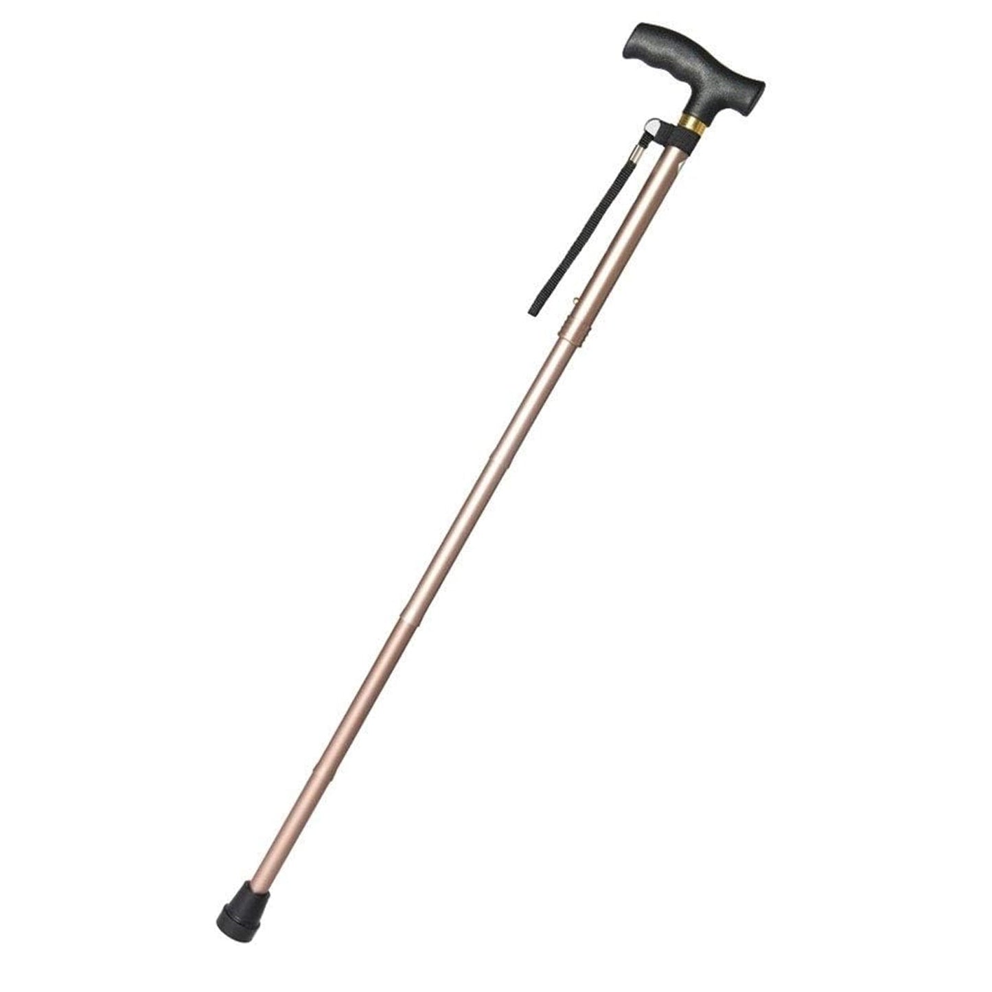 6579 Foldable Walking Cane for Men, Women - Fold-up, Collapsible, Lightweight, Adjustable, Portable Hand Walking Stick - Balancing Mobility Aid - Sleek, Comfortable T Handles