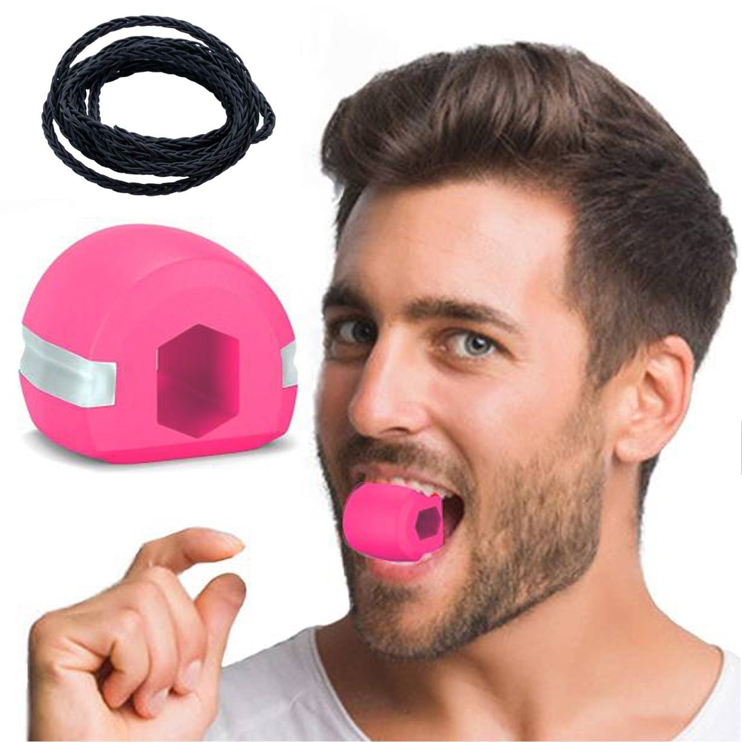 6607 PINK JAWLINE EXERCISER TOOL FOR MEN & WOMEN DeoDap