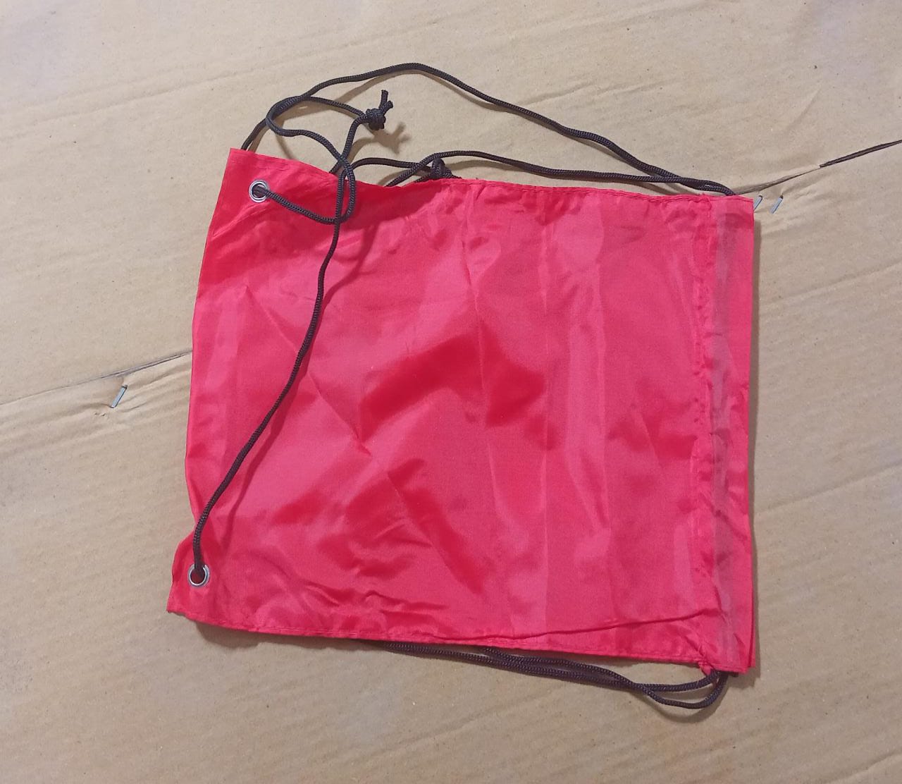7741 Small Dori Bag for Kids Favour Haversack Bag Birthday Party Return Gift Drawstring Dori Backpack, Drawstring Backpack, Red