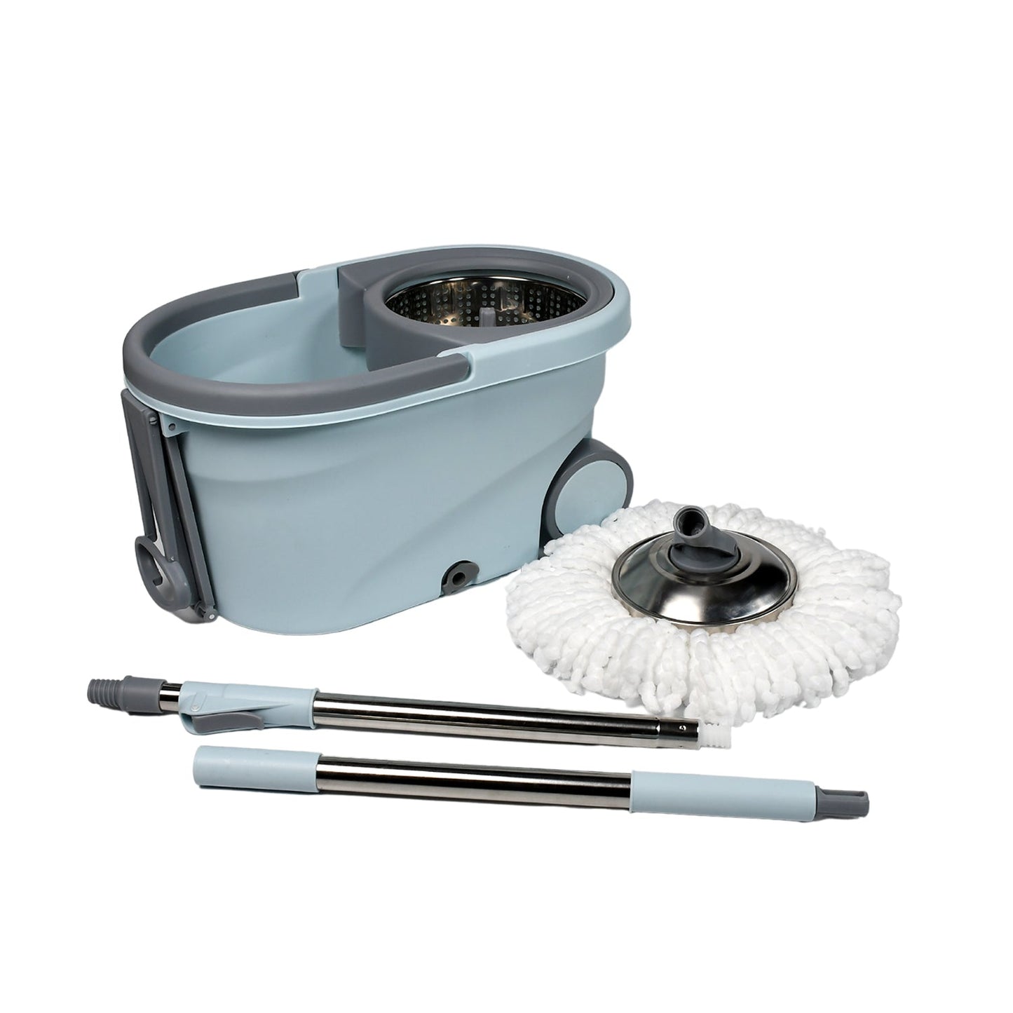 1184 Quick Spin Mop With Steel Spin, Bucket Floor Cleaning, Easy Wheels & Big Bucket, Floor Cleaning Mop with Bucket DeoDap