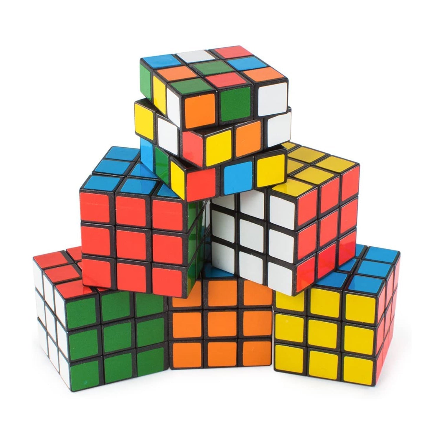 4817 Plastic Fancy 3x3 Small Cube Puzzles Game - 2 Pieces (Multicolour) DeoDap