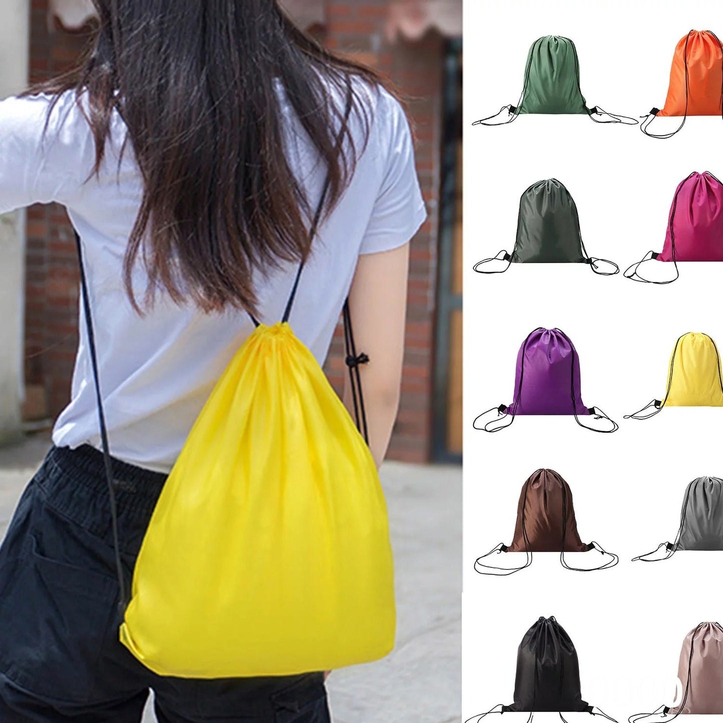 7603a Sport Bag Drawstring Backpack Sports High Quality String Bag Sport Gym Sack pack for Women Men Large