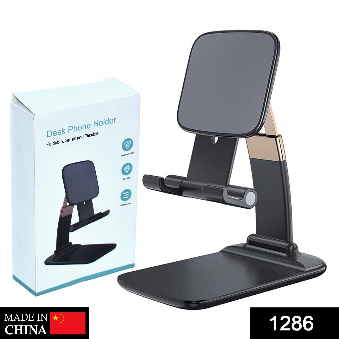 1286 Phone Holder for Table, Foldable Universal Mobile Stand for Desk DeoDap