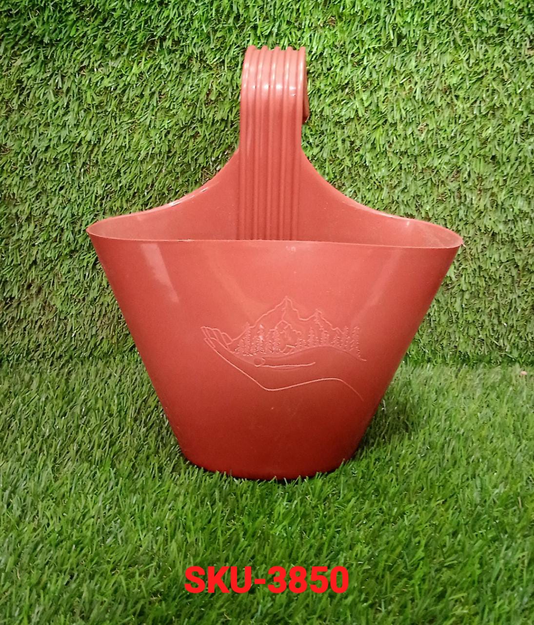 3850 Plastic Hanging Planter Pot, Multicolour,