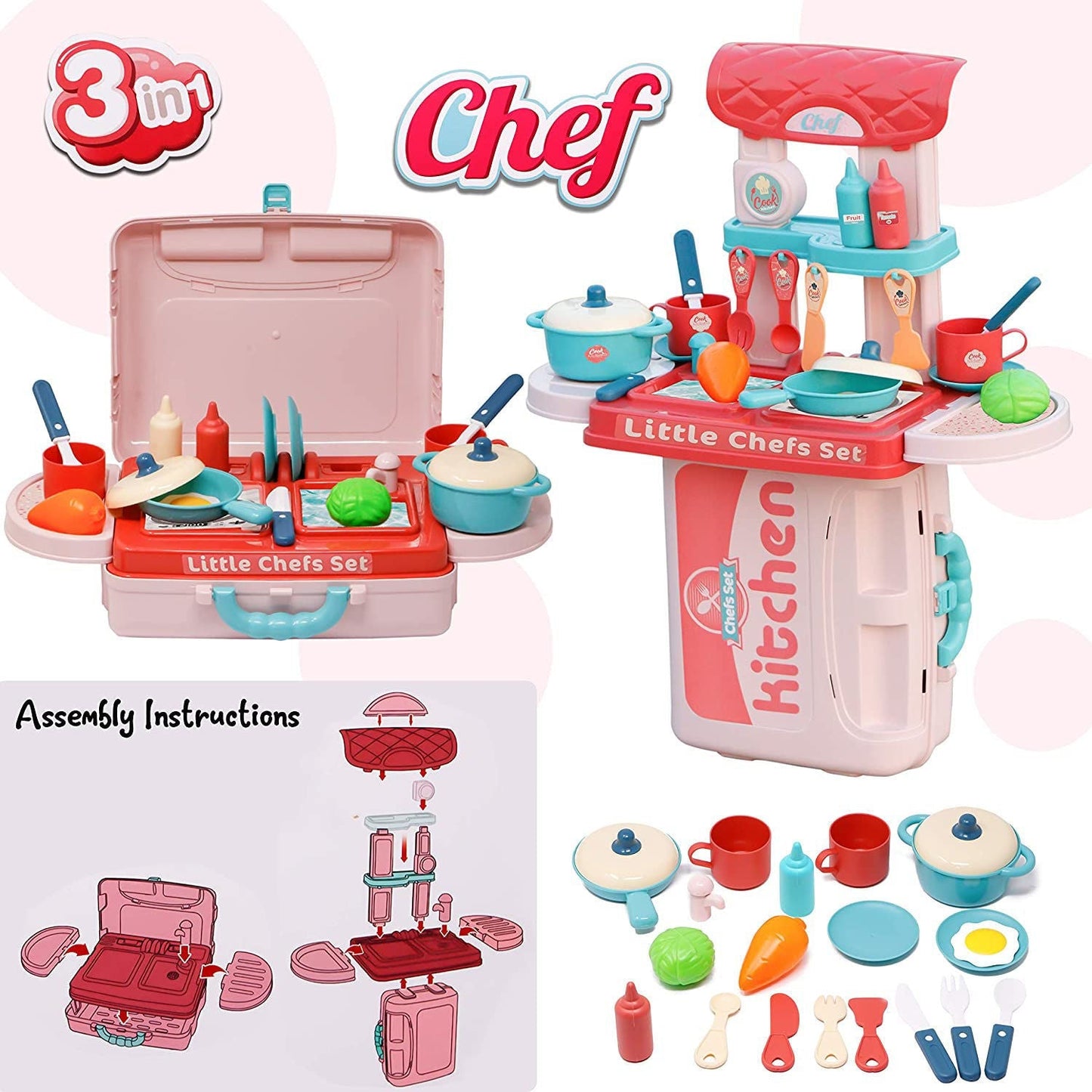 3916 Kitchen Cooking Set used in all kinds of household and official places specially for kids and children for their playing and enjoying purposes. DeoDap