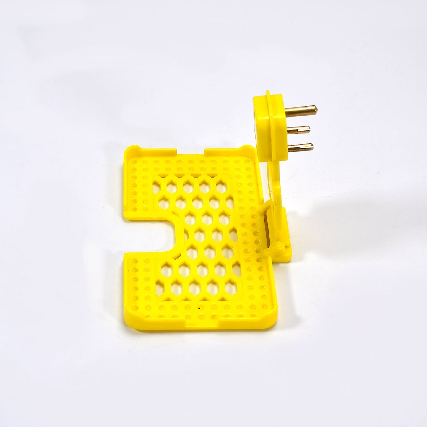 6496Y Multi-Purpose Wall Holder Stand for Charging Mobile Just Fit in Socket and Hang (Yellow) DeoDap