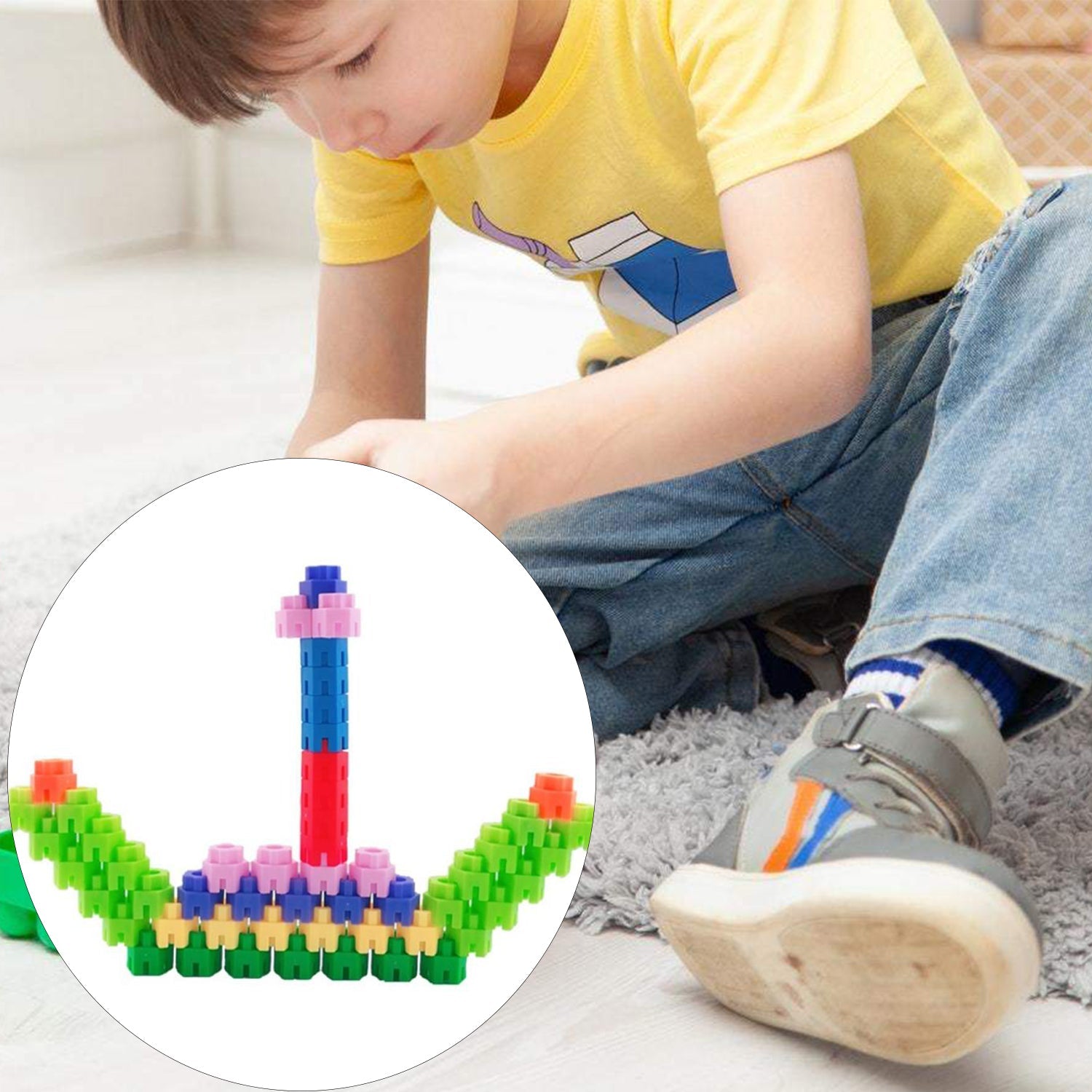 3908 120 Pc Hexa Blocks Toy used in all kinds of household and official places specially for kids and children for their playing and enjoying purposes. DeoDap