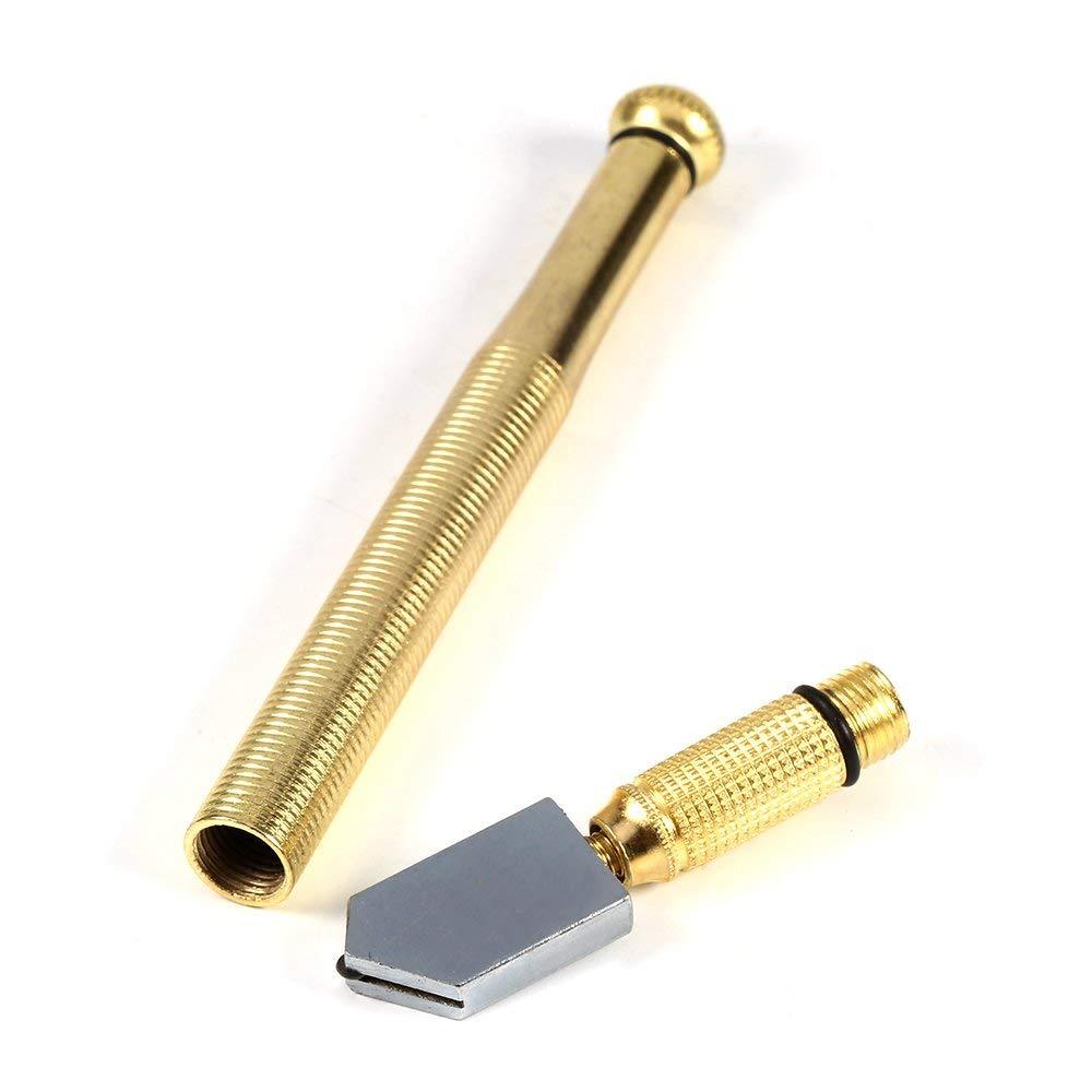 458 Metal Glass Cutter, Gold DeoDap