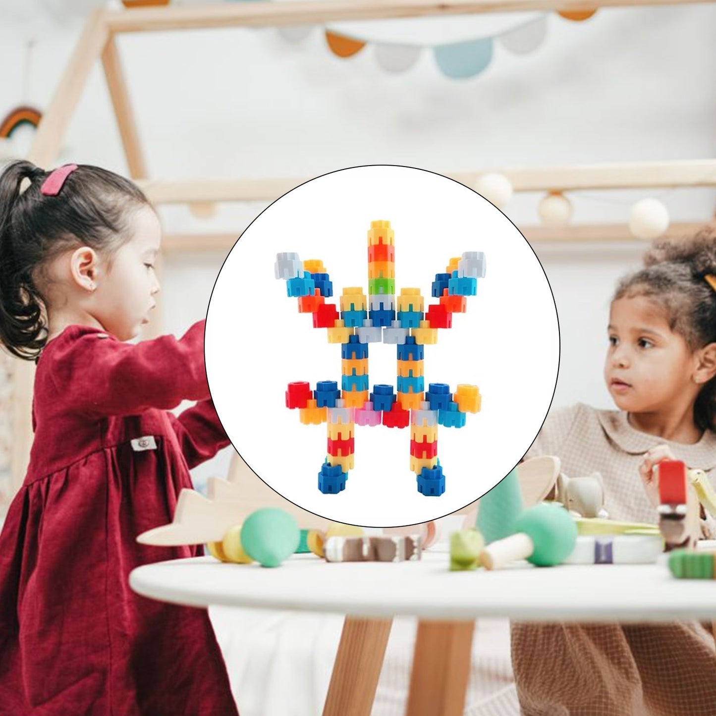 3909 240 Pc Hexa Blocks Toy used in all kinds of household and official places specially for kids and children for their playing and enjoying purposes. DeoDap