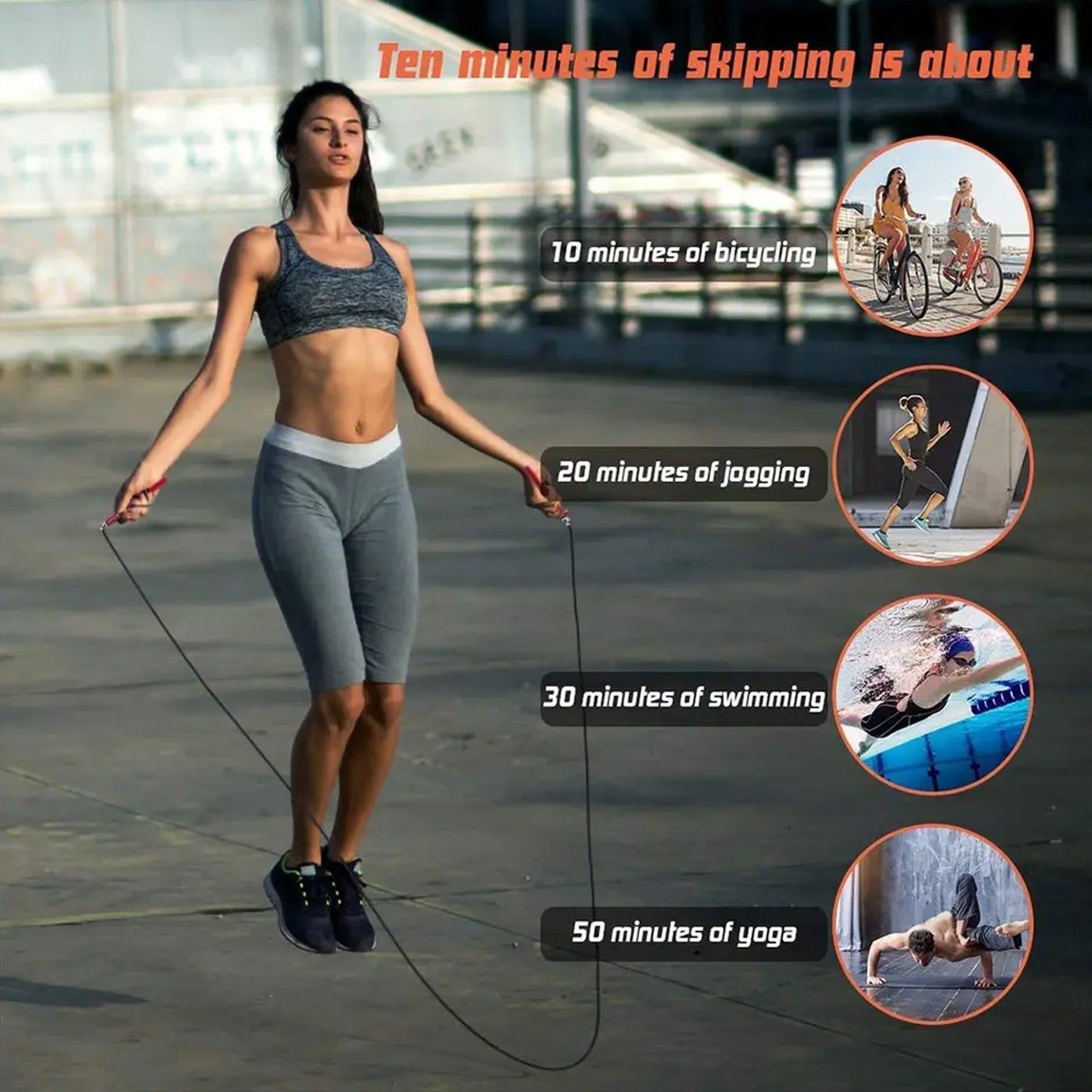 0638b Speed Skipping Rope, Jump Rope With Pvc Handle, Sports Skipping Rope, Jump Rope for Weight Loss, Fitness, Sports, Exercise, Workout, For Men, Women, Boys & Girls 3mtr.