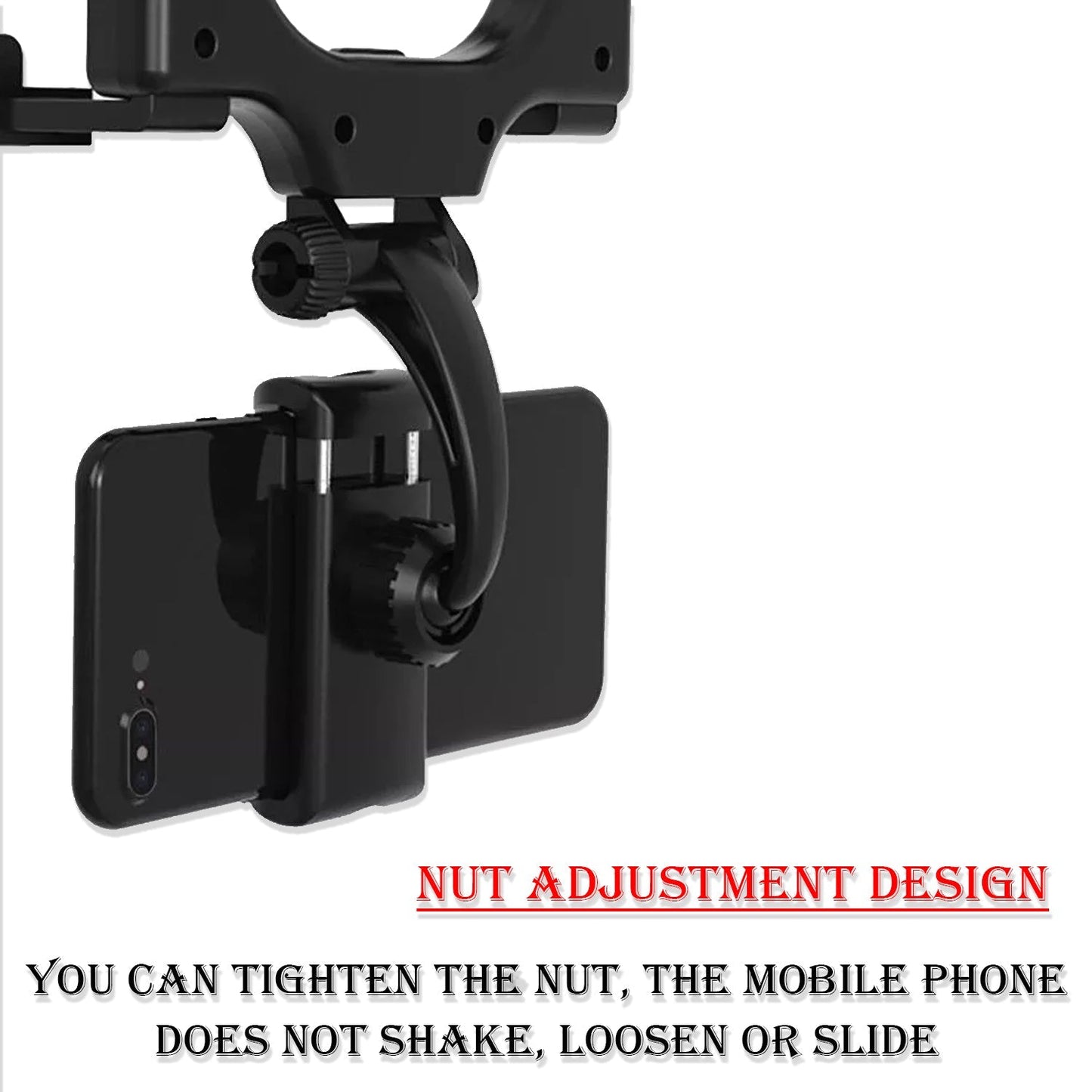 6279 Rear View Mobile Holder Universal Vehicle Rear View Mirror Mobile phone Mount Stand DeoDap