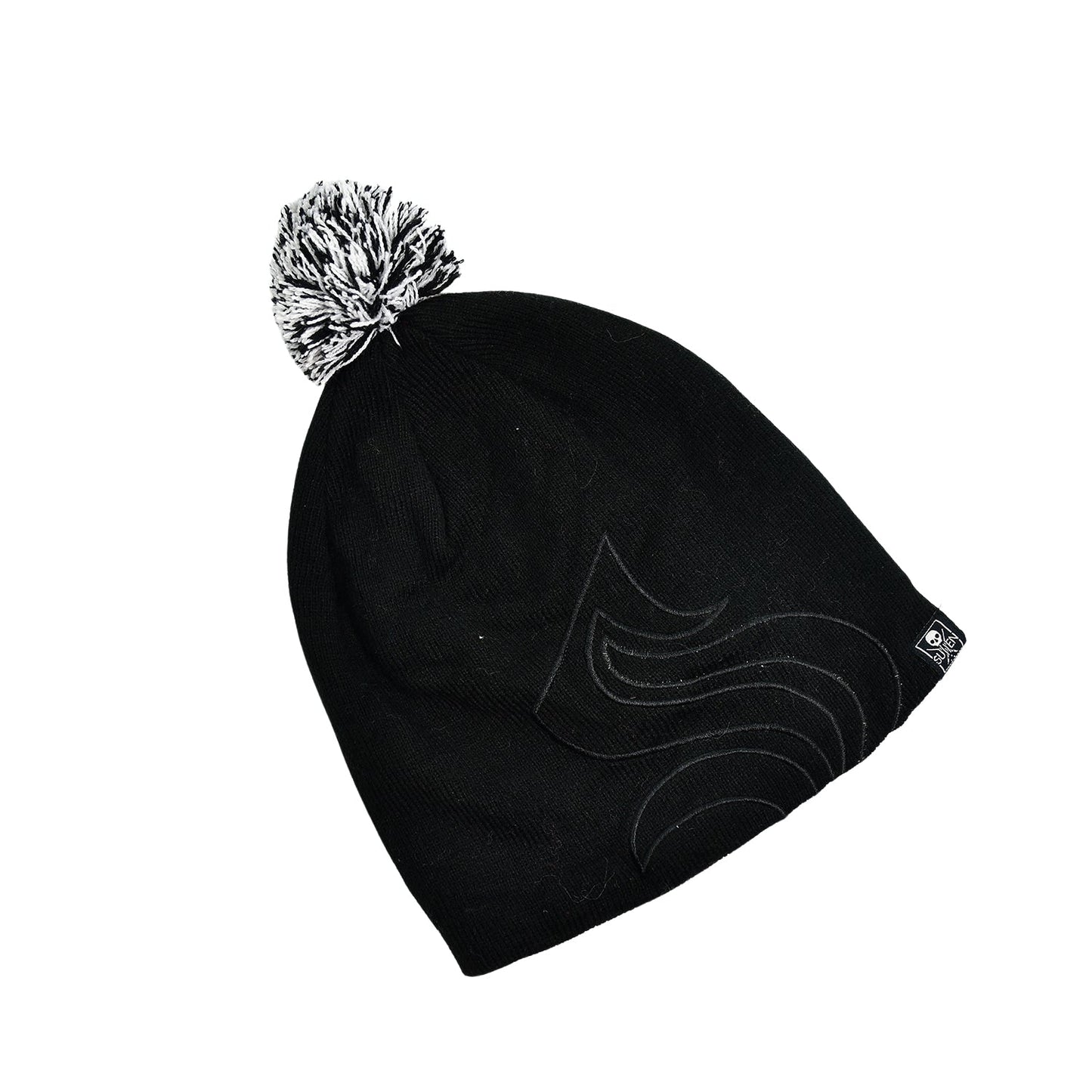 6341 Men's and Women's Skull Slouchy Winter Woolen Knitted Black Inside Fur Beanie Cap. DeoDap