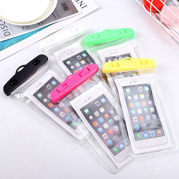 4635 Mobile Waterproof Sealed Transparent Plastic Bag/Pouch Cover for All Mobile Phones DeoDap