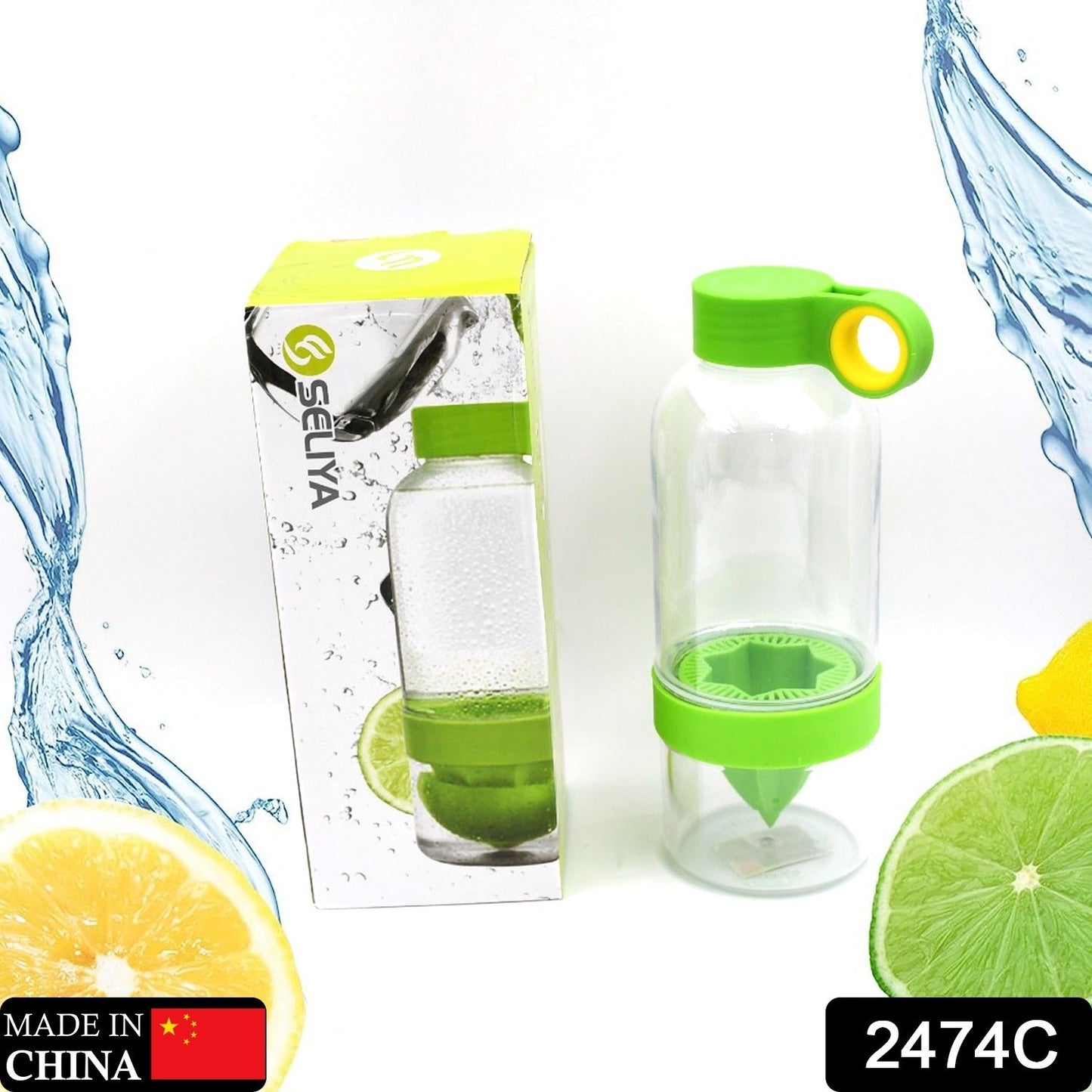 2474c Citrus Zinger Fruit Infuser Water Bottle, Sports Duo Citrus Kid Zinger Juice Water Bottle