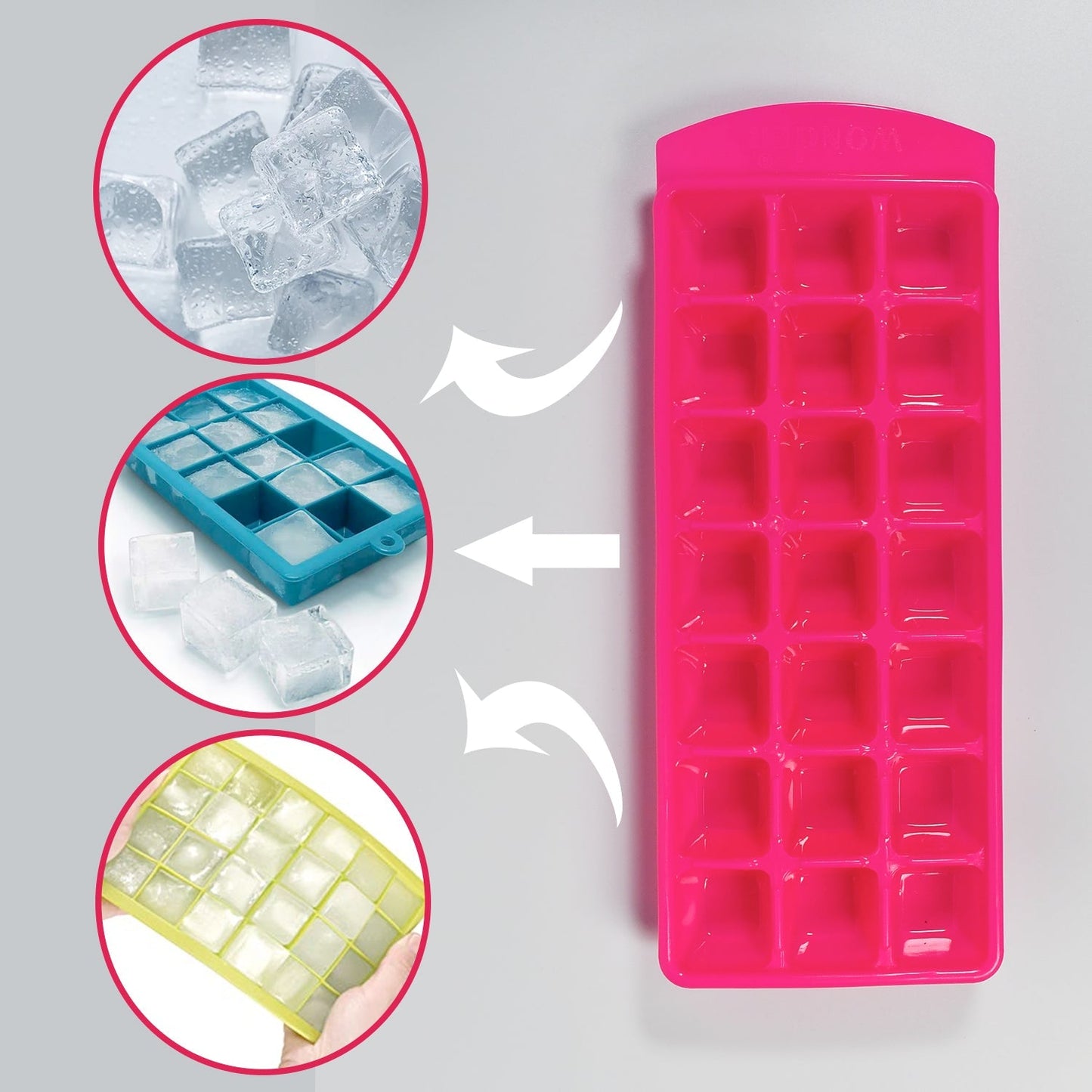 5299 Ice Cubes Tray, Easy to Clean Non‑Toxic Ice Mold Safe for Freezing Coffee Fruits for Family DeoDap