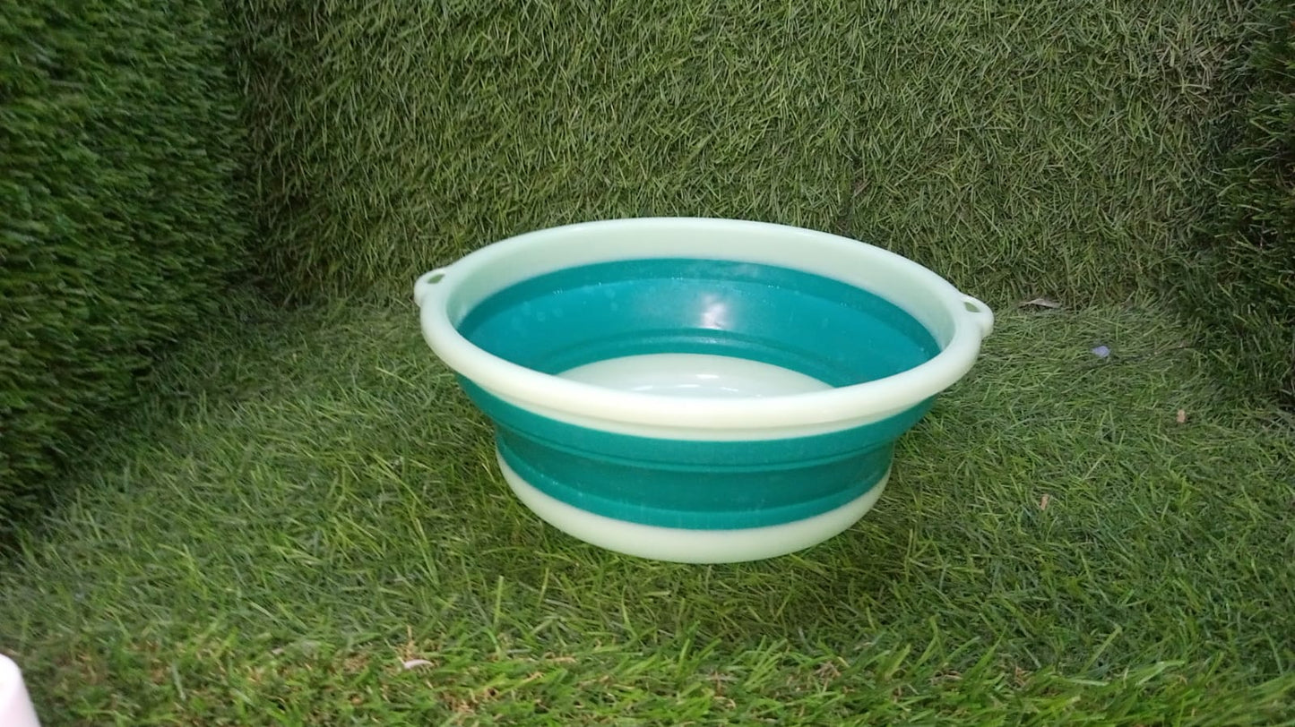 2786A MULTI-PURPOSE PORTABLE COLLAPSIBLE FOLDING TUB, WITH HANGING HOLE & SAVE STORAGE SPACE, ALSO USE FOR MULTI USE